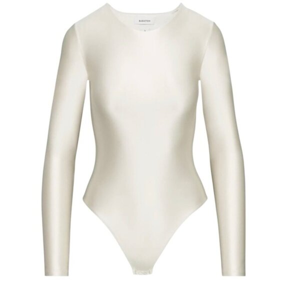 BABATON COUNTOUR SILHOUETTE SATINETTE CREW BODYSUIT XS NWOT - Picture 1 of 6